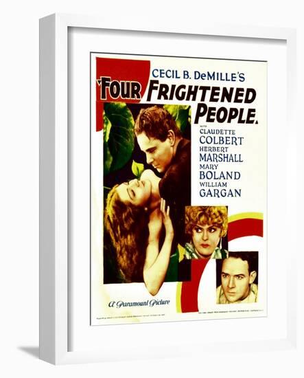 Four Frightened People, Claudette Colbert, Herbert Marshall, 1934-null-Framed Photo