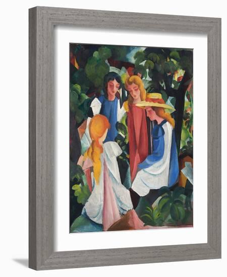 Four Girls, 1912-1913-August Macke-Framed Giclee Print