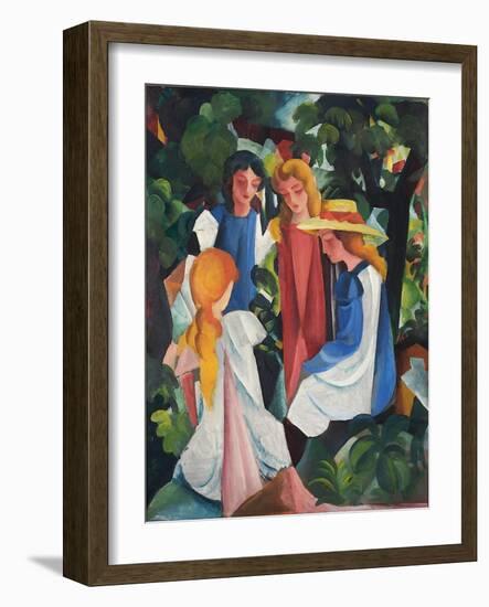 Four Girls, 1912-1913-August Macke-Framed Giclee Print