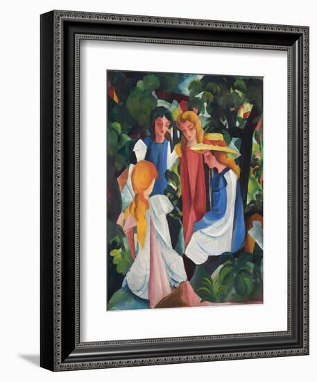 Four Girls, 1912-1913-August Macke-Framed Giclee Print