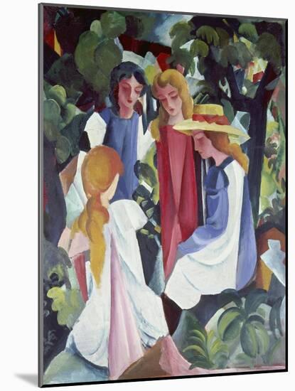 Four Girls, about 1912/13-Auguste Macke-Mounted Giclee Print