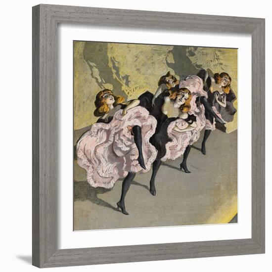 Four Girls Dancing Cancan-Bettmann-Framed Giclee Print