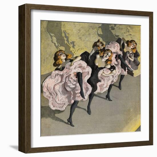 Four Girls Dancing Cancan-Bettmann-Framed Giclee Print