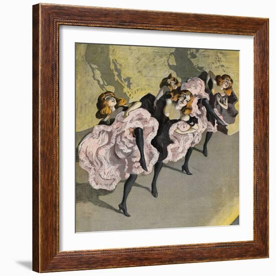 Four Girls Dancing Cancan-Bettmann-Framed Giclee Print