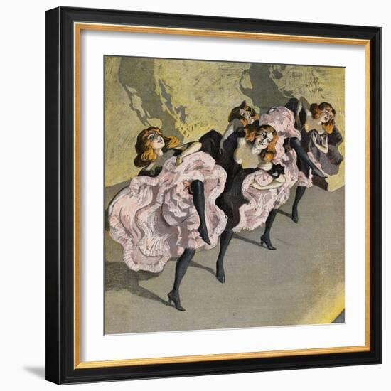 Four Girls Dancing Cancan-Bettmann-Framed Giclee Print