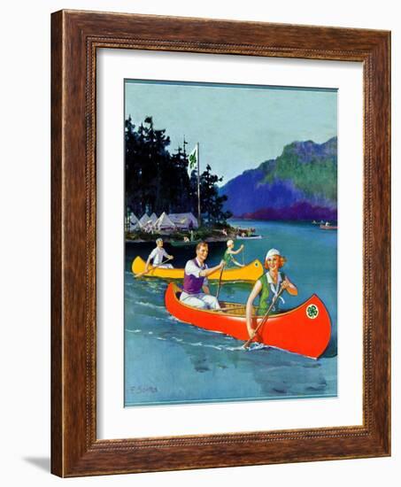 "Four-H Camp,"July 1, 1933-W.F. Soare-Framed Giclee Print