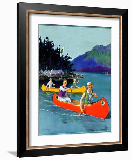 "Four-H Camp,"July 1, 1933-W.F. Soare-Framed Giclee Print