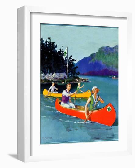 "Four-H Camp,"July 1, 1933-W.F. Soare-Framed Giclee Print