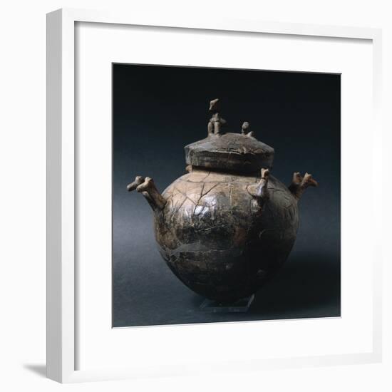 Four Handled Olla with Decorations-null-Framed Giclee Print