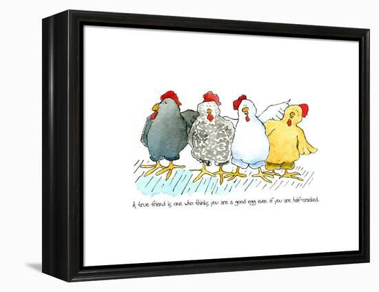 Four Hens New-Jennifer Zsolt-Framed Premier Image Canvas