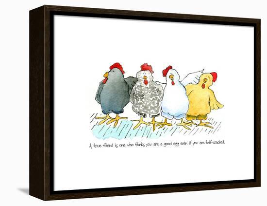 Four Hens New-Jennifer Zsolt-Framed Premier Image Canvas
