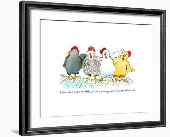 Four Hens New-Jennifer Zsolt-Framed Giclee Print