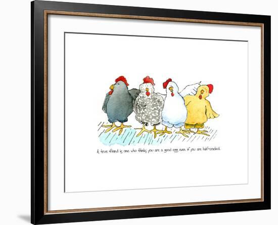 Four Hens New-Jennifer Zsolt-Framed Giclee Print