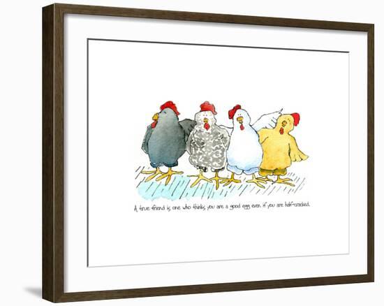 Four Hens New-Jennifer Zsolt-Framed Giclee Print