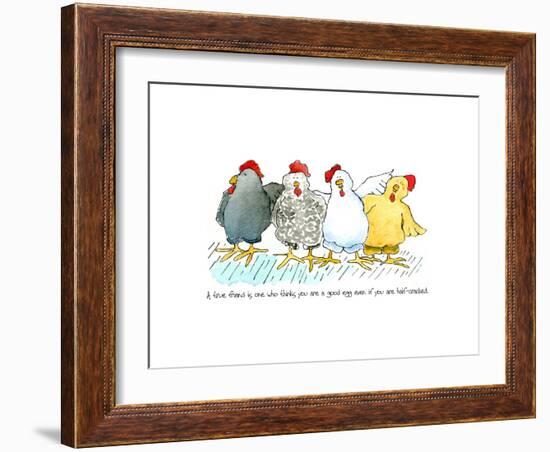 Four Hens New-Jennifer Zsolt-Framed Giclee Print