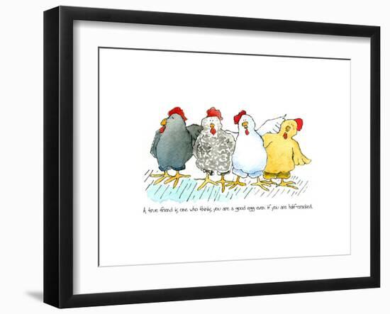 Four Hens New-Jennifer Zsolt-Framed Giclee Print