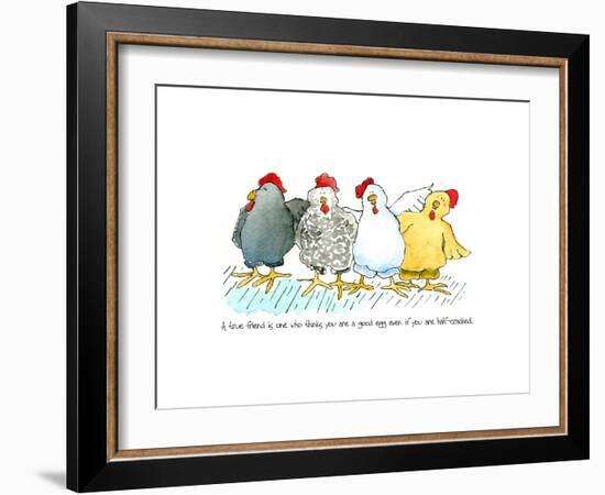 Four Hens New-Jennifer Zsolt-Framed Giclee Print