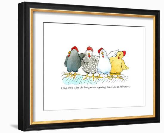 Four Hens New-Jennifer Zsolt-Framed Giclee Print