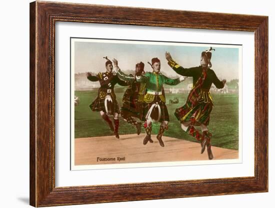 Four Highland Dancers in Kilts-null-Framed Art Print