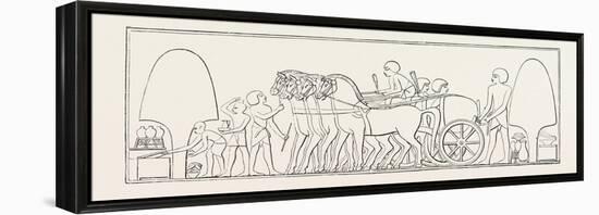 Four-Horse Chariot of a Private Person from Abd-El-Kurnah. Egypt, 1879-null-Framed Premier Image Canvas