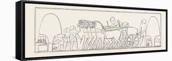 Four-Horse Chariot of a Private Person from Abd-El-Kurnah. Egypt, 1879-null-Framed Premier Image Canvas