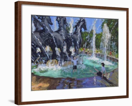 Four Horses Fountain, Manezhnaya Square, Moscow, 2016-Andrew Macara-Framed Giclee Print