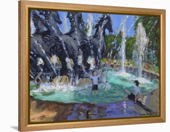 Four Horses Fountain, Manezhnaya Square, Moscow, 2016-Andrew Macara-Framed Premier Image Canvas