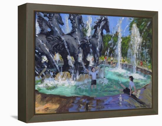 Four Horses Fountain, Manezhnaya Square, Moscow, 2016-Andrew Macara-Framed Premier Image Canvas