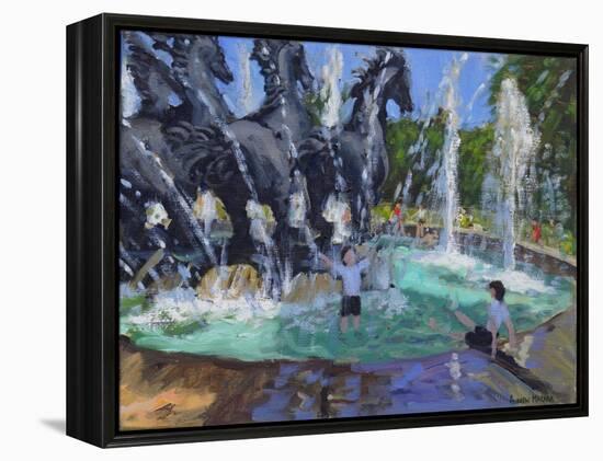 Four Horses Fountain, Manezhnaya Square, Moscow, 2016-Andrew Macara-Framed Premier Image Canvas