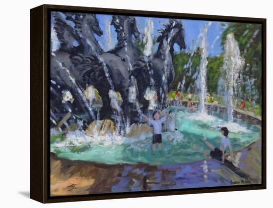 Four Horses Fountain, Manezhnaya Square, Moscow, 2016-Andrew Macara-Framed Premier Image Canvas