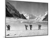 Four Hunza Porters on the Way Towards the Abruzzi Ridge for the Ascent of K2-null-Mounted Photographic Print