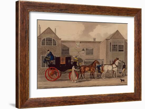Four in Hand, 1825 (Coloured Engraving)-James Pollard-Framed Giclee Print