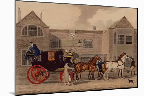 Four in Hand, 1825 (Coloured Engraving)-James Pollard-Mounted Giclee Print