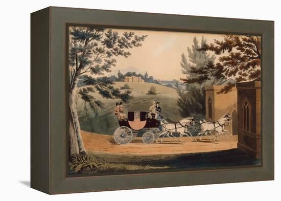 Four in Hand (Coloured Engraving)-James Pollard-Framed Premier Image Canvas