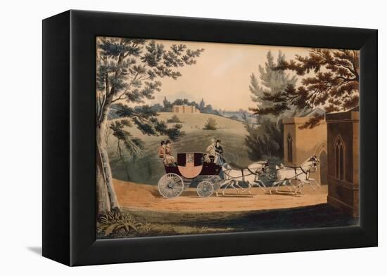 Four in Hand (Coloured Engraving)-James Pollard-Framed Premier Image Canvas