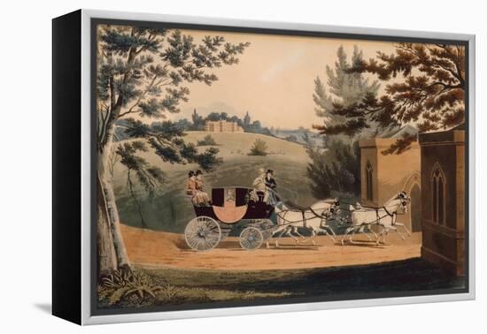 Four in Hand (Coloured Engraving)-James Pollard-Framed Premier Image Canvas