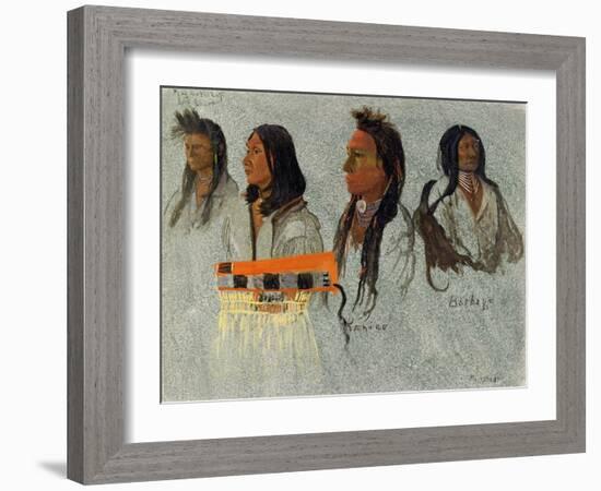 Four Indians-Albert Bierstadt-Framed Giclee Print