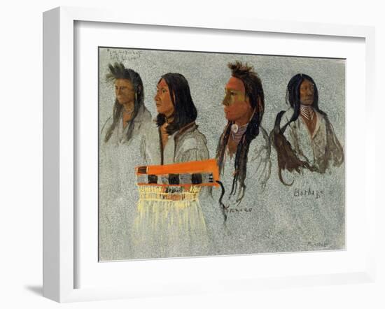 Four Indians-Albert Bierstadt-Framed Giclee Print