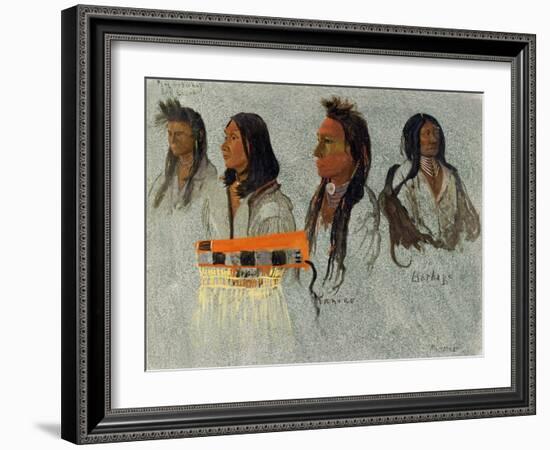 Four Indians-Albert Bierstadt-Framed Giclee Print