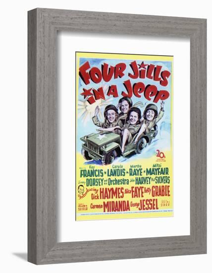 Four Jills in a Jeep - Movie Poster Reproduction-null-Framed Photo