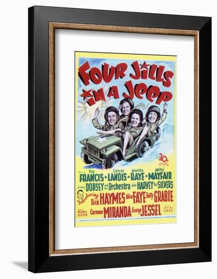 Four Jills in a Jeep - Movie Poster Reproduction-null-Framed Photo