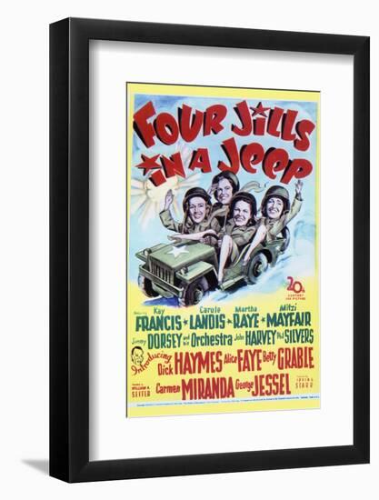 Four Jills in a Jeep - Movie Poster Reproduction-null-Framed Photo