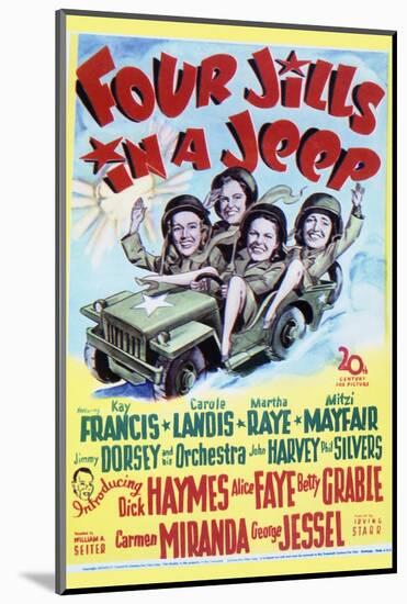 Four Jills in a Jeep - Movie Poster Reproduction-null-Mounted Photo