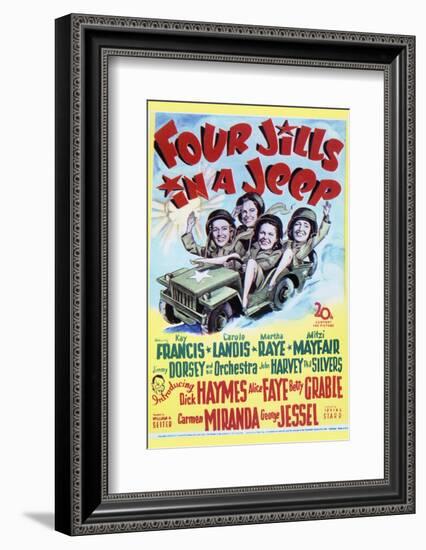 Four Jills in a Jeep - Movie Poster Reproduction-null-Framed Photo