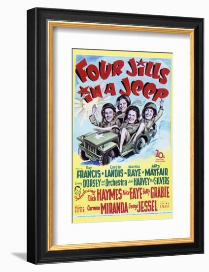 Four Jills in a Jeep - Movie Poster Reproduction-null-Framed Photo