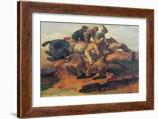 Four Jockeys Galloping-Théodore Géricault-Framed Giclee Print