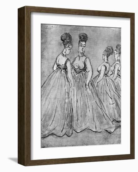 Four Ladies, 19th Century-Constantin Guys-Framed Giclee Print