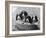 Four Large Puppies Crowded in a Basket. Owner: Browne-Thomas Fall-Framed Photographic Print