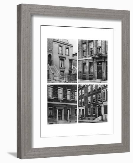 Four London Houses of Famous Men, London, 1926-1927-McLeish-Framed Giclee Print