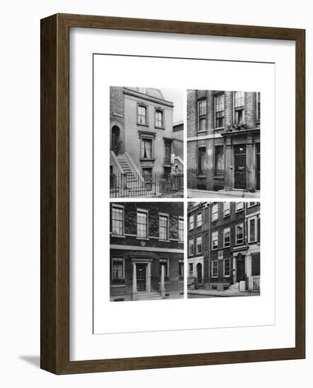 Four London Houses of Famous Men, London, 1926-1927-McLeish-Framed Giclee Print